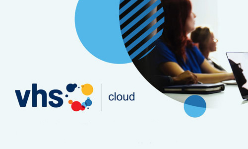 Online-Banner der vhs.cloud vom Deutschen Volkshochschulverband